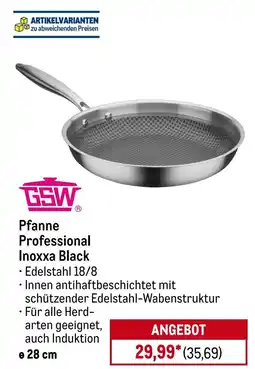 METRO GSW Pfanne Professional Inoxxa Black Angebot