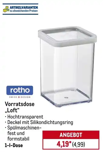METRO rotho Vorratsdose „Loft“ Angebot