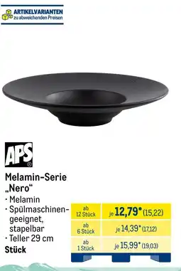 METRO APS Melamin-Serie „Nero“ Angebot