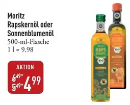 Galeria Markthalle Moritz Rapskernöl oder Sonnenblumenöl Angebot