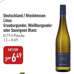 Galeria Markthalle Linus Grauburgunder, Weißburgunder oder Sauvignon Blanc Angebot