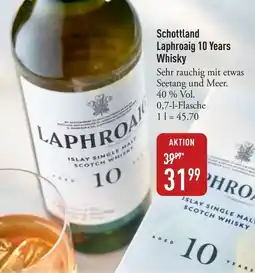 Galeria Markthalle Schottland Laphroaig 10 Years Whisky Angebot