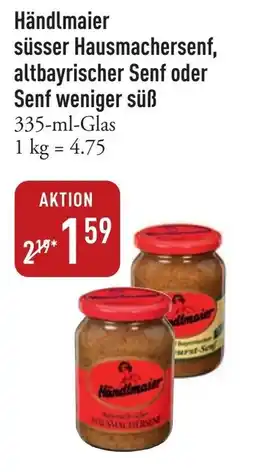 Galeria Markthalle Händlmaier süsser Hausmachersenf, altbayrischer Senf oder Senf weniger süß Angebot