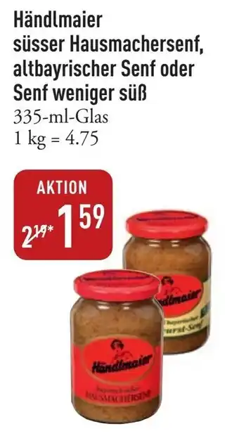 Galeria Markthalle Händlmaier süsser Hausmachersenf, altbayrischer Senf oder Senf weniger süß Angebot