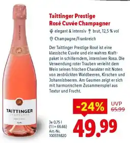 Lidl Taittinger Prestige Rosé Cuvée Champagner Angebot