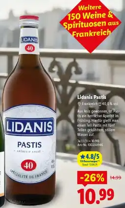Lidl Lidanis Pastis Angebot