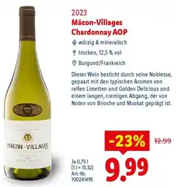 Lidl 2023 Mâcon-Villages Chardonnay AOP Angebot