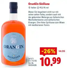 Lidl OranGin Siciliane Angebot