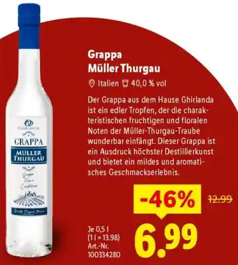 Lidl Grappa Müller Thurgau Angebot