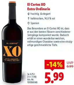 Lidl El Cortez XO Extra Ordinario Angebot