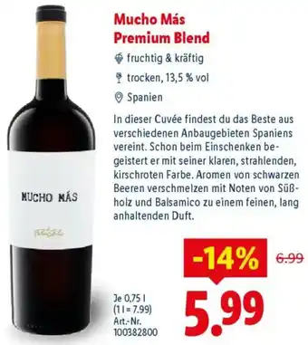 Lidl Mucho Más Premium Blend Angebot