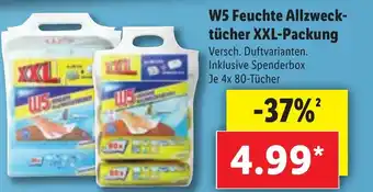 Lidl W5 Feuchte Allzwecktücher XXL Packung Angebot