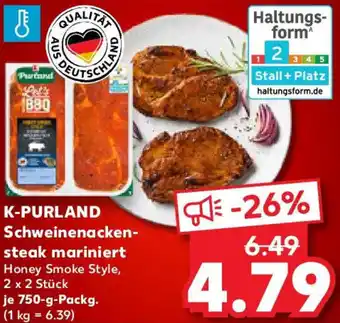 Kaufland K-PURLAND Schweinenackensteak mariniert Angebot