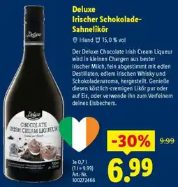 Lidl Deluxe Irischer Schokolade Sahnelikör Angebot