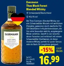 Lidl Evermann Theo Black Forest Blended Whisky Angebot