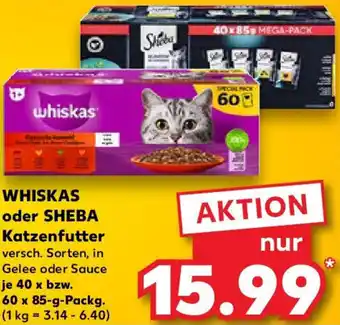 Kaufland WHISKAS oder SHEBA Katzenfutter Angebot