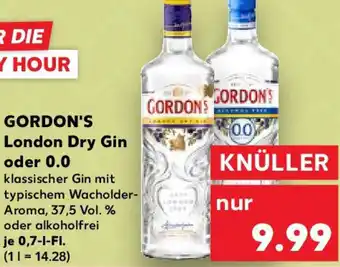 Kaufland GORDON'S London Dry Gin oder 0.0 Angebot