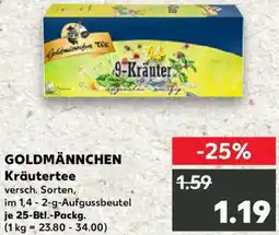 Kaufland GOLDMÄNNCHEN Kräutertee Angebot