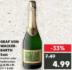 Kaufland GRAF VON WACKERBARTH Sekt Angebot