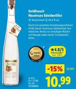 Lidl Goldhauch Haselnuss Edeldestillat Angebot