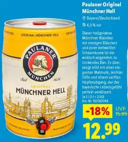 Lidl Paulaner Original Münchner Hell Angebot