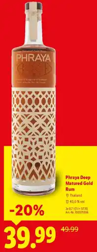 Lidl Phraya Deep Matured Gold Rum Angebot