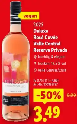 Lidl 2023 Deluxe Rosé Cuvée Valle Central Reserva Privada Angebot