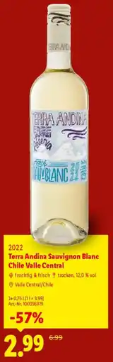 Lidl 2022 Terra Andina Sauvignon Blanc Chile Valle Central Angebot