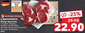 Kaufland K-WERTSCHÄTZE Rinder-Entrecôte Angebot