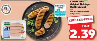 Kaufland K-PURLAND Original Thüringer Rostbratwurst Angebot
