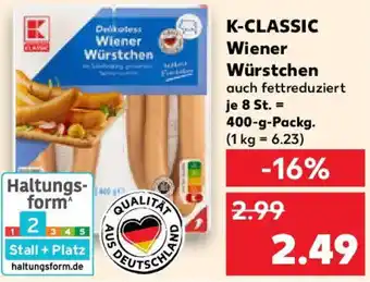 Kaufland K-CLASSIC Wiener Würstchen Angebot