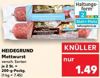 Kaufland HEIDEGRUND Mettwurst Angebot