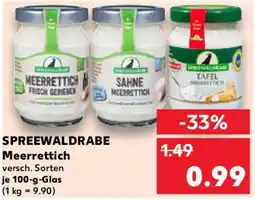 Kaufland SPREEWALDRABE Meerrettich Angebot