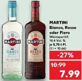 Kaufland MARTINI Bianco, Rosso oder Fiero Angebot