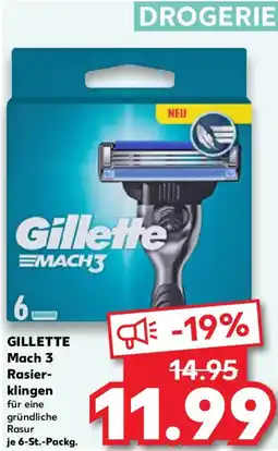 Kaufland GILLETTE Mach 3 Rasierklingen Angebot