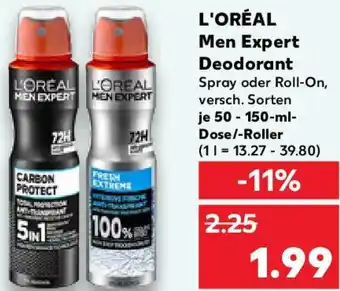 Kaufland L'ORÉAL Men Expert Deodorant Angebot