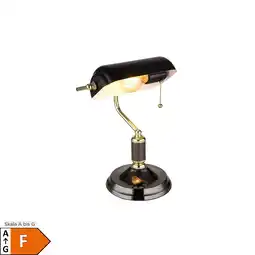 Netto Marken-Discount LED Tischleuchte, Bankerlampe, Metall schwarz gold, H 34 cm Angebot