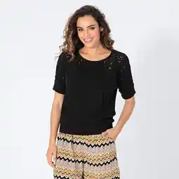 NKD Damen-T-Shirt mit Ajour-Strick-Design Angebot