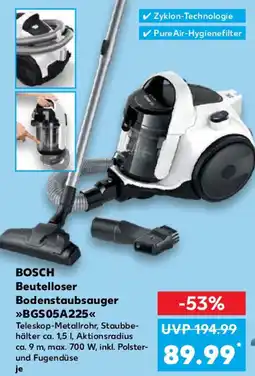 Kaufland BOSCH Beutelloser Bodenstaubsauger BGS05A225 Angebot