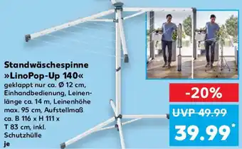 Kaufland LEIFHEIT Standwäschespinne Lino Pop-Up 140 Angebot