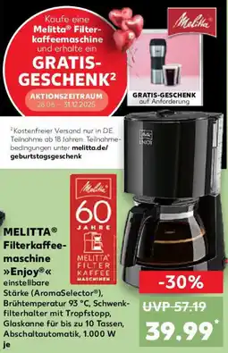 Kaufland MELITTA Filterkaffeemaschine Enjoy Angebot