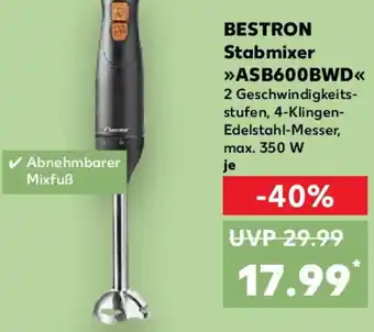 Kaufland BESTRON Stabmixer ASB600BWD Angebot