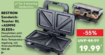 Kaufland BESTRON Sandwich Toaster XL ASM90 XLEDS Angebot