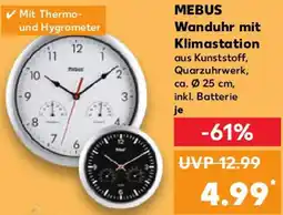 Kaufland MEBUS Wanduhr mit Klimastation Angebot