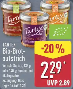 Aldi Nord TARTEX Bio-Brotaufstrich Angebot