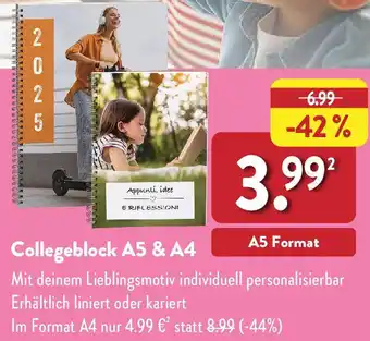 Aldi Nord Collegeblock A5 & A4 Angebot