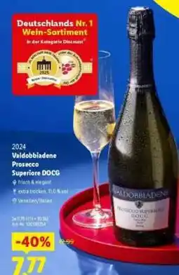 Lidl Valdobbiadene Prosecco Superiore DOCG Angebot