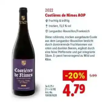 Lidl Costières de Nîmes AOP Angebot