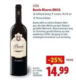 Lidl Barolo Riserva DOCG Angebot