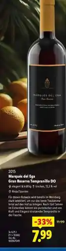 Lidl Marqués del Ega Gran Reserva Tempranillo DO Angebot